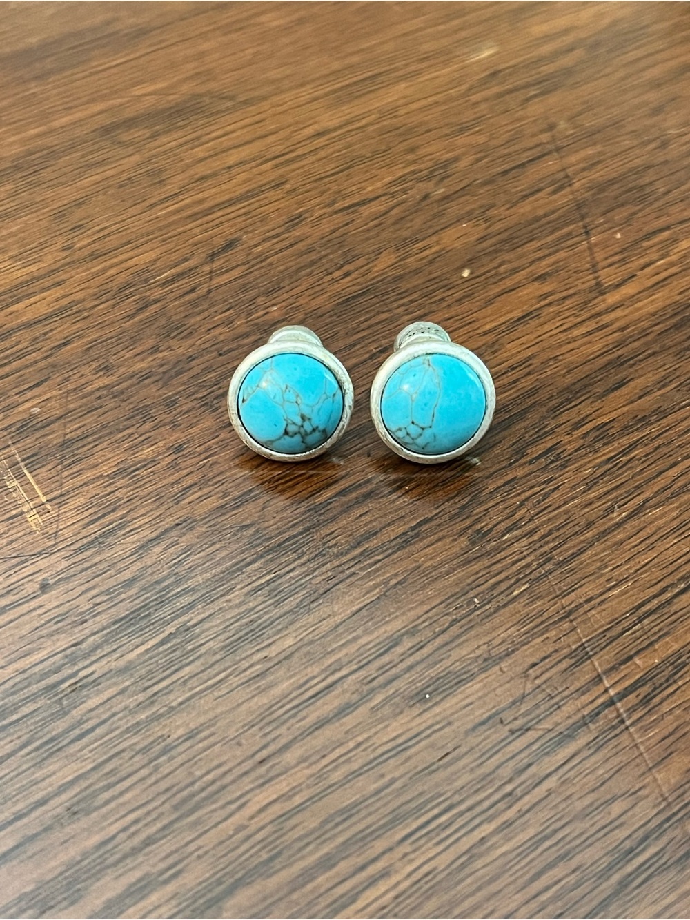 Kenneth Cole Turquoise Blue Round Stud Earrings